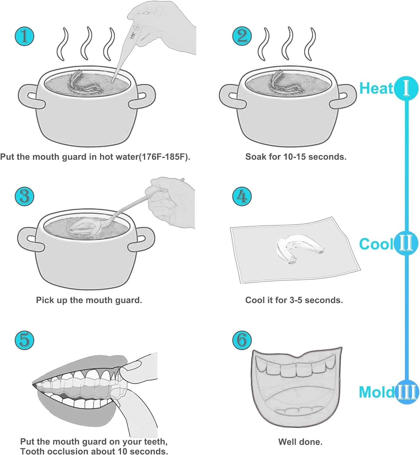 Kids Mouth Guard for Grinding Teeth, 4 Pack Moldable Night Guards Pink for Clenching Teeth | Comfortable Nighttime Protection Guard | Including Hygiene Case & Gel Ice Pack